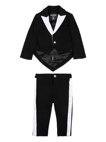  Balmain Kids Traje De Dos Tonos - Negro 
