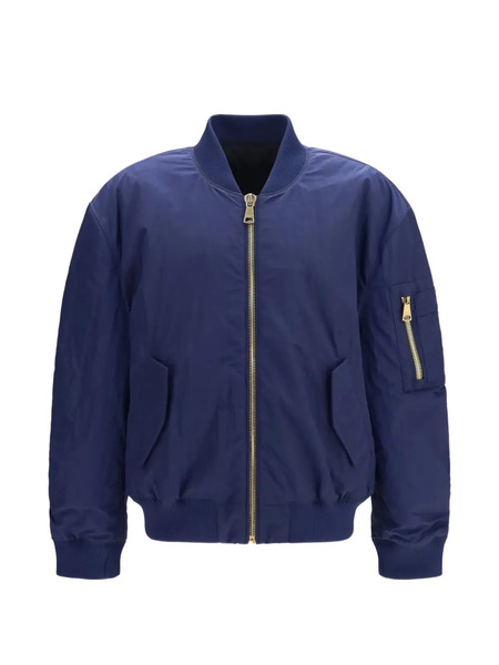  Balmain Logo-embroidered Bomber Jacket - Azul 