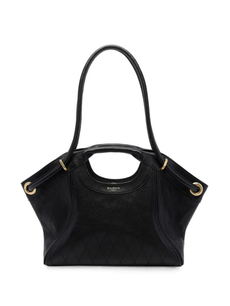  Balmain Medium Quilted Tote Bag - Negro 