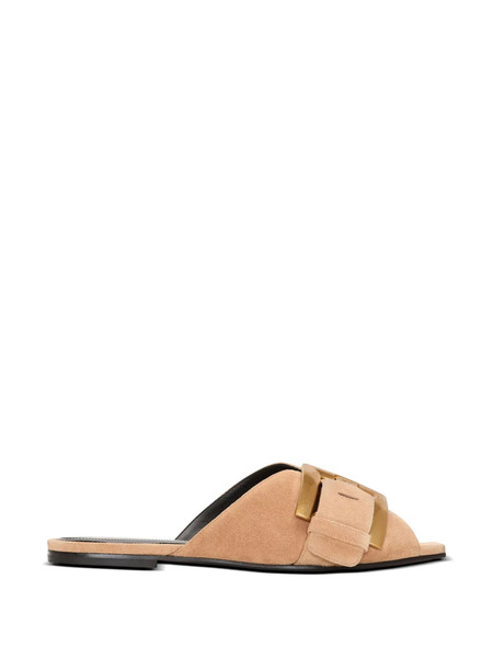  Balmain Mules Anthem Planos De Ante - Neutro 