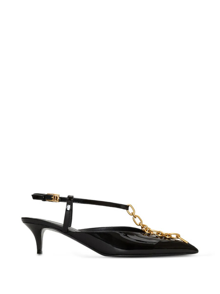  Balmain Mules Sync Con Tacón Kitten Y Tira Trasera - Negro 