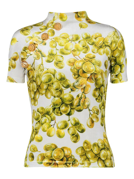  Balmain Olive-print T-shirt - Verde 