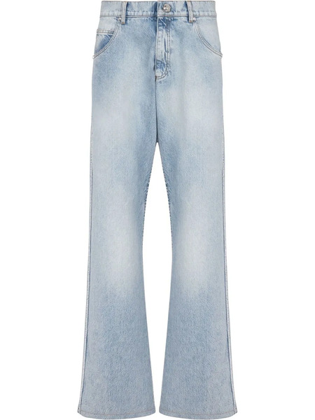  Balmain Pantalones Rectos Holgados - Azul 