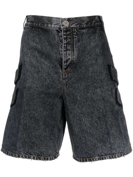  Balmain Pantalones Vaqueros Cortos Con Efecto Lavado - Azul 