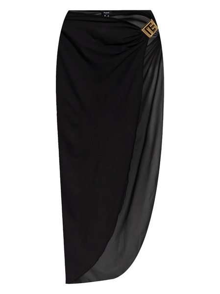  Balmain Pareo De Playa Drapeado - Negro 