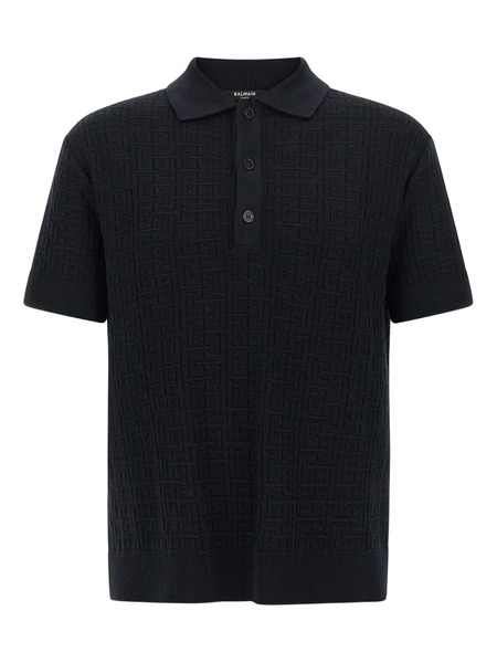  Balmain Polo Con Monograma - Azul 