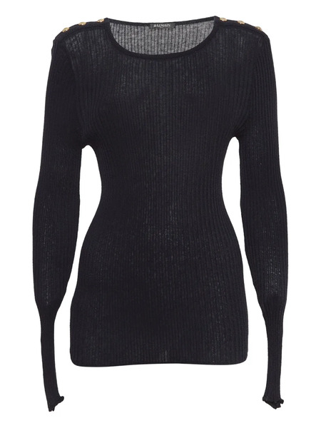  Balmain Pre-owned Jersey De Canalé Con Botones - Negro 