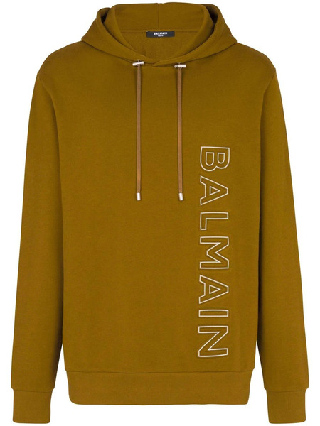  Balmain Sudadera Con Capucha Y Diseño Patchwork - Verde 