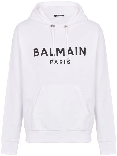  Balmain Sudadera Con Capucha Y Logo - Blanco 