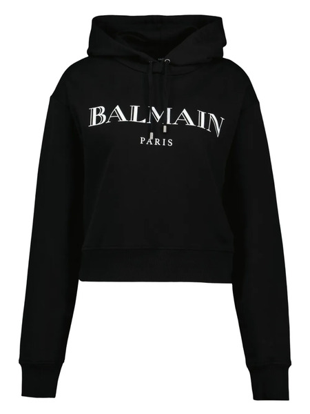  Balmain Sudadera Con Capucha Y Logo - Negro 