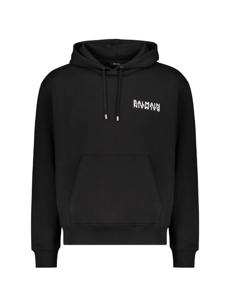  Balmain Sudadera Con Capucha Y Logo - Negro 