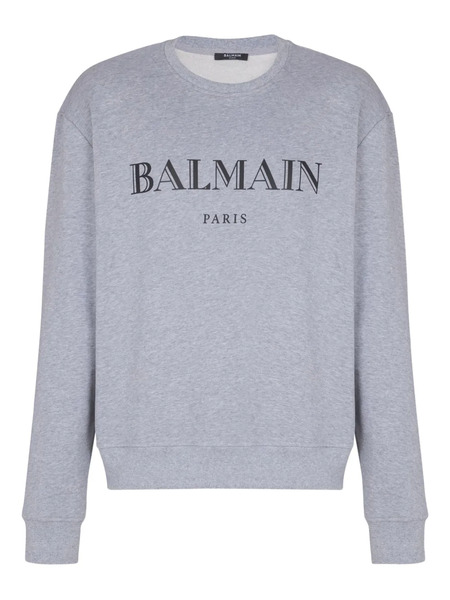  Balmain Sudadera Con Logo Estampado - Gris 
