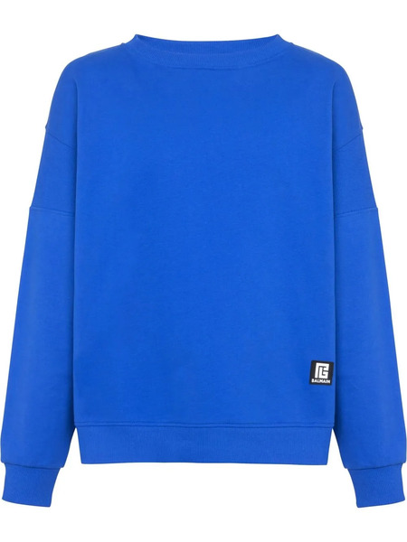  Balmain Sudadera Con Parche Del Logo - Azul 