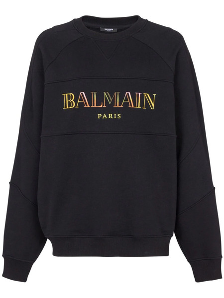  Balmain Sudadera Oversize Bordada - Negro 