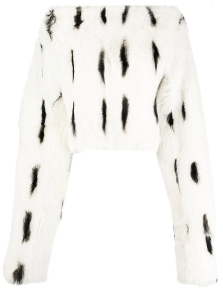  Balmain Top Con Cuello Barco - Blanco 