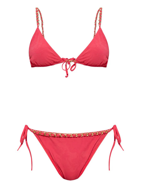  Balmain Top De Bikini Con Detalle De Cadena - Rosa 