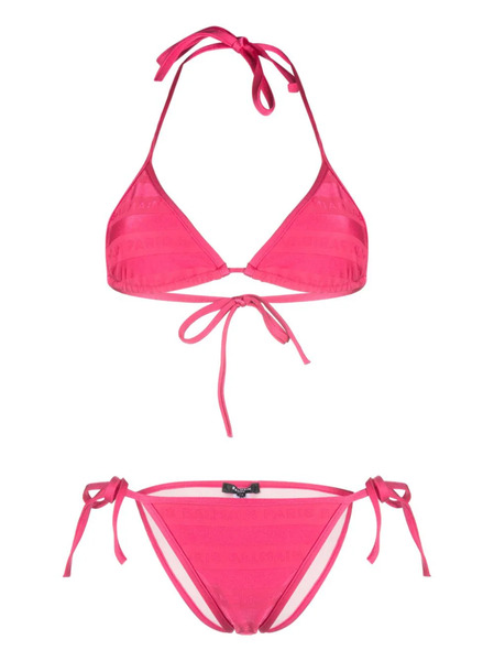  Balmain Top De Bikini Con Logo - Rosa 