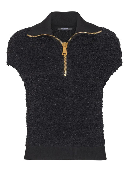  Balmain Top De Tweed - Negro 