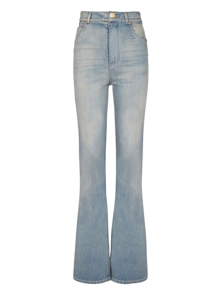  Balmain Vaqueros Con Parche Del Logo - Azul 