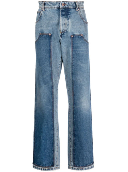  Balmain Vaqueros Rectos A Paneles - Azul 