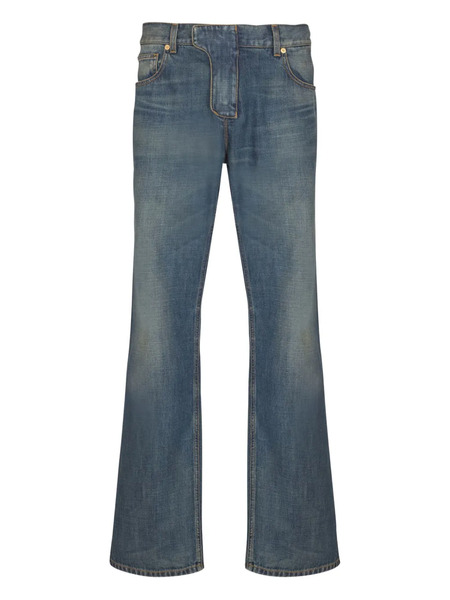  Balmain Vaqueros Rectos Con Efecto Lavado - Azul 