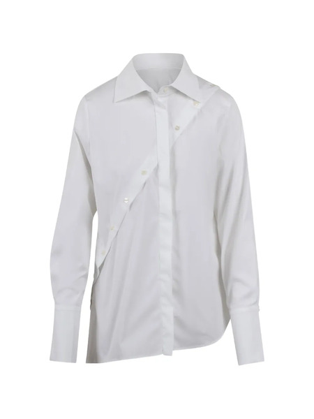  Balossa Camisa Con Dobladillo Asimétrico - Blanco 