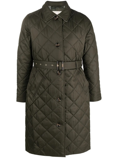  Barbour Abrigo Con Acolchado De Rombos - Verde 
