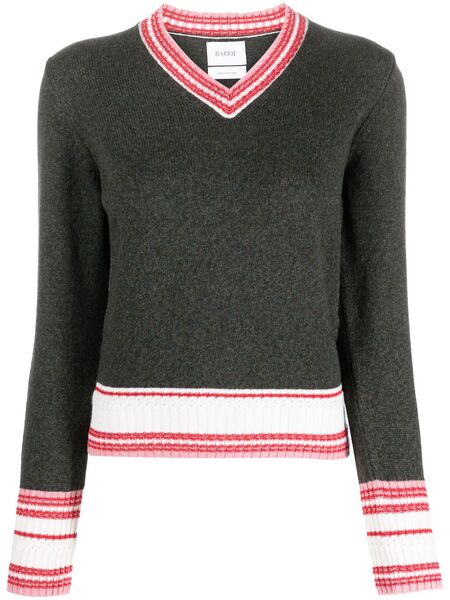  Barrie Jersey Con Cuello En V - Verde 