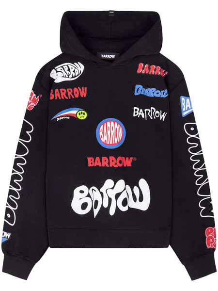  Barrow Sudadera Fake Patch Con Capucha - Negro 