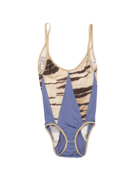  Baserange Body Con Estampado De Tigre - Azul 