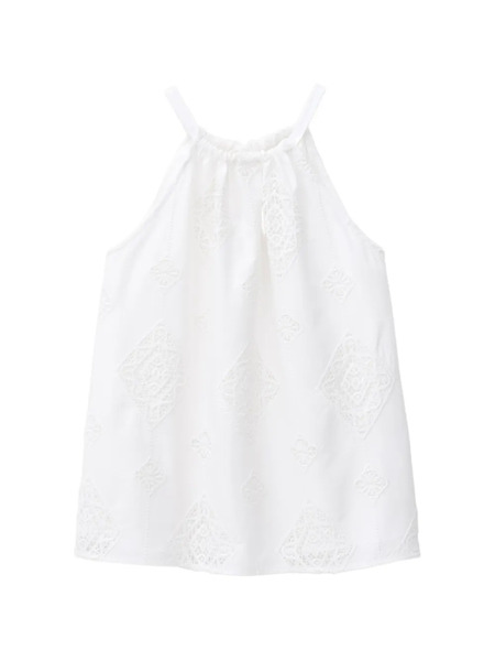  Ba&sh Top Maxi Con Bordado De Rombos - Blanco 