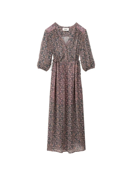  Ba&sh Vestido Midi Con Estampado Floral - Azul 