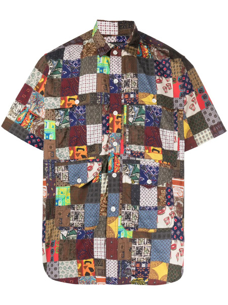  Beams Plus Camisa Adventure Con Estampado Patchwork - Marrón 