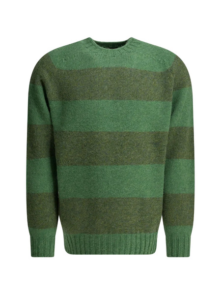  Beams Plus Jersey A Rayas - Verde 