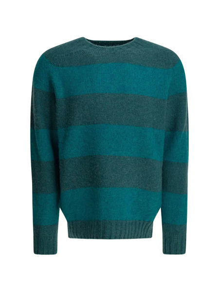  Beams Plus Top De Punto A Rayas - Verde 