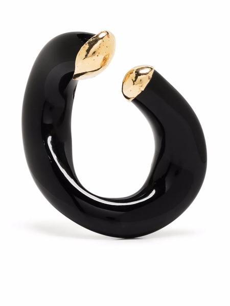  Beatriz Palacios Pendiente Earcuff Noir Link - Negro 