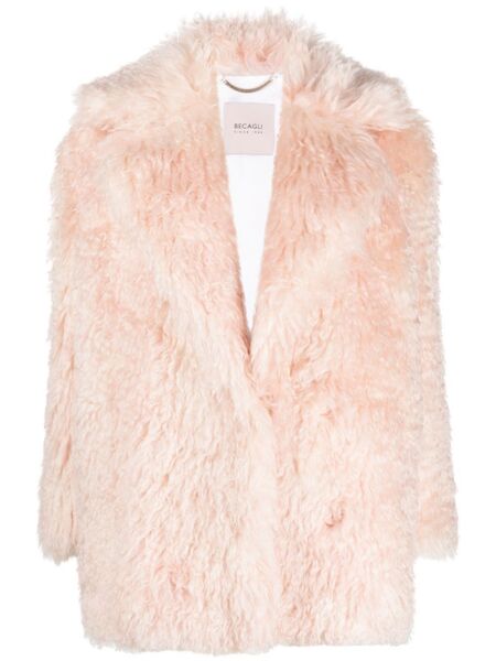  Becagli Abrigo Oversize Con Cierre Oculto - Rosa 