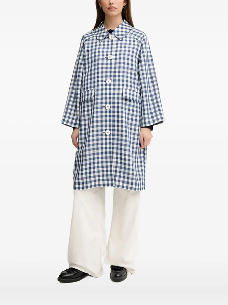  Benetton Abrigo A Cuadros Gingham - Azul 