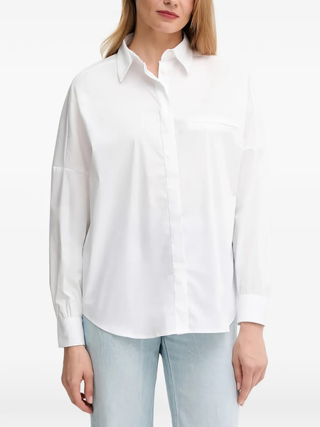  Benetton Camisa Con Bolsillo En El Pecho - Blanco 