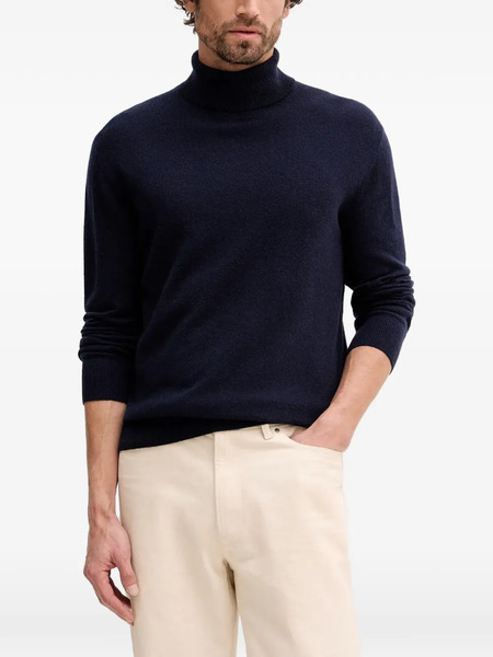  Benetton Jersey Con Cuello Vuelto - Azul 