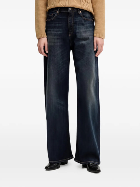  Benetton Vaqueros Con Bolsillos De Parches - Azul 