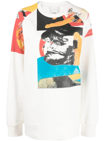  Bethany Williams Sudadera Con Estampado Gráfico - Blanco 