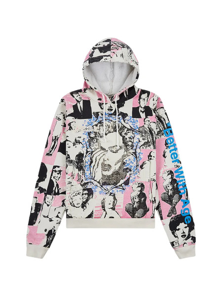  Better With Age Sudadera Estampada Con Capucha - Blanco 