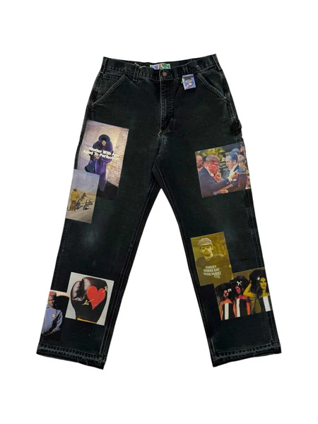  Better With Age Vaqueros Carpenter Con Diseño Patchwork - Negro 