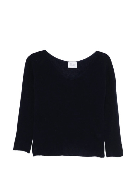  Beyou Jersey Con Cuello En V - Azul 
