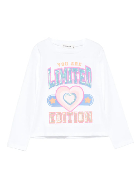 Billieblush Camiseta Con Motivo De Corazón Con Lentejuelas - Blanco 