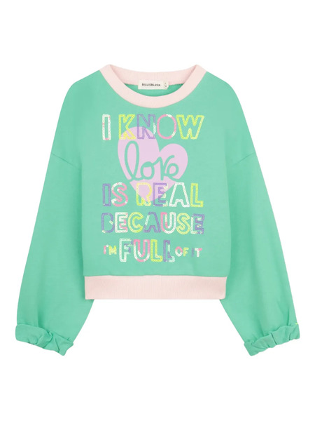  Billieblush Sudadera Con Letras Y Lentejuelas - Verde 