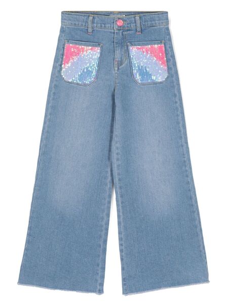  Billieblush Vaqueros Con Aplique De Lentejuelas - Azul 