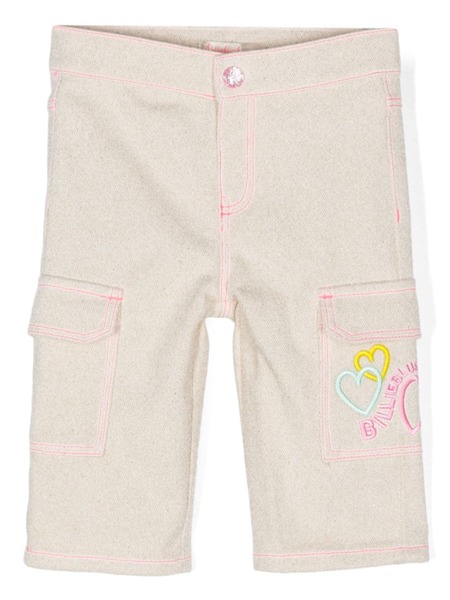  Billieblush Vaqueros Con Logo Bordado - Neutro 