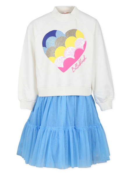  Billieblush Vestido Con Aplique De Corazón - Blanco 